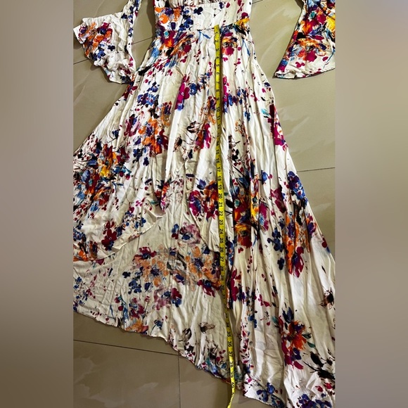 Banjul Floral Maxi Dress - White and Multicolor - Picture 3 of 16